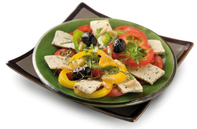 Carpaccio estival de tomates et Tofou aux herbes - Soy