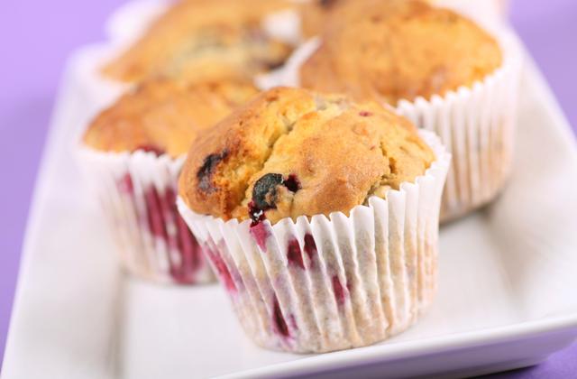 Muffins fruits confits et compote de pommes sans oeufs ni lait - Photo par cuisine et partage