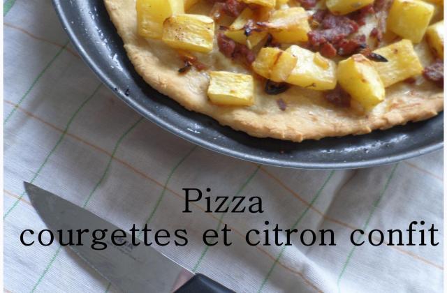 Pizza courgettes et citron confit - Photo par La petite cuisine de Sabine