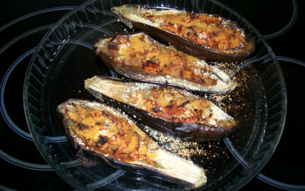 Aubergines farcies à la tomate et au jambon - 750g