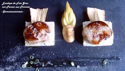 Escalope de foie gras en compotée de panais aux court-pendus - fabienra