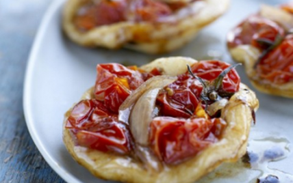 Mini pizzas aux Tomates cerises de France - Photo par Tomates de France