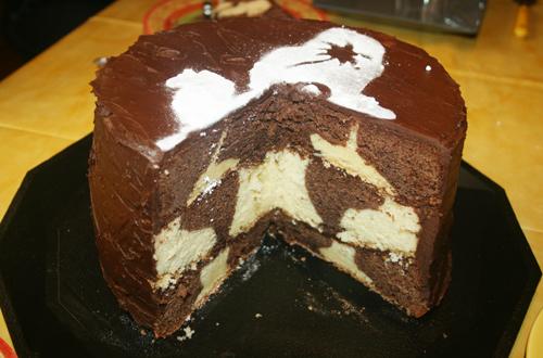 Gâteau damier au chocolat - Photo par Aux bons p'tits prat