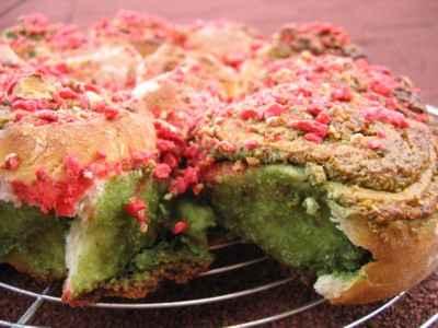 Gâteau façon Chinois en Rose et Vert - Photo par kti07h