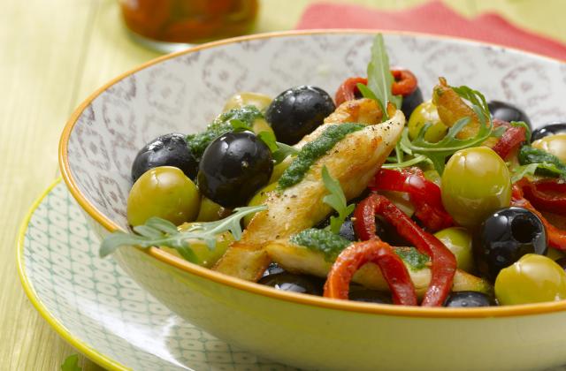 Olives aux piquillos et poulet - Mix'N'Olives