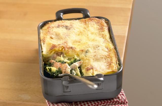 Lasagnes au saumon, épinards et Sublime Filante Giovanni Ferrari - Photo par 750g