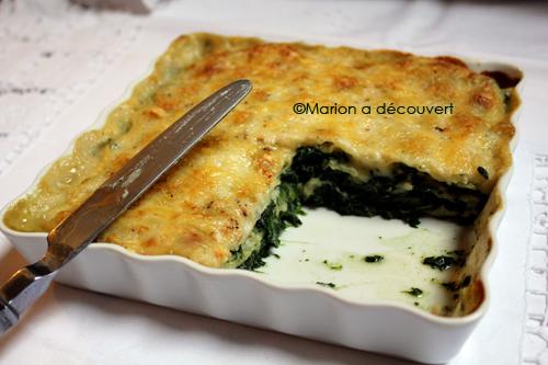Gratin de ravioles aux épinards, fromage et béchamel - Photo par marion a decouvert