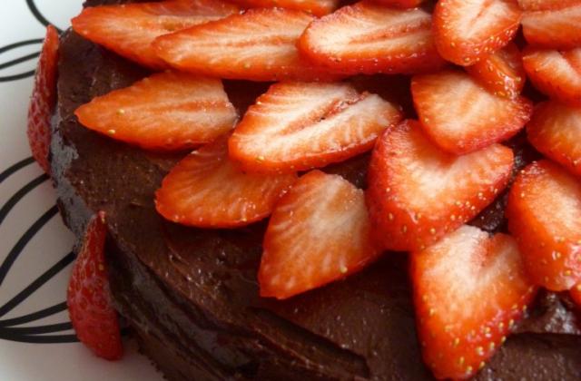Gâteau Tentation au chocolat et aux fraises  classique - Photo par ingridIX