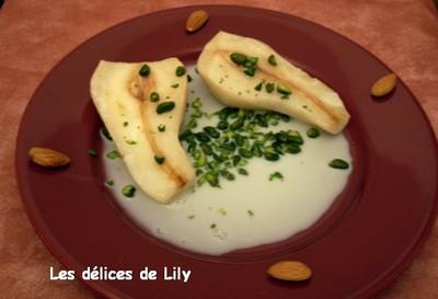 Poires rôties au lait d'amande - Photo par lilypt