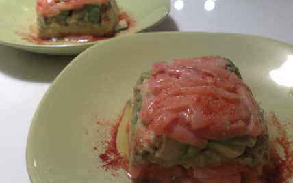 Petit pavé de cru, saumon avocat guacamole - Photo par le_baroudeur