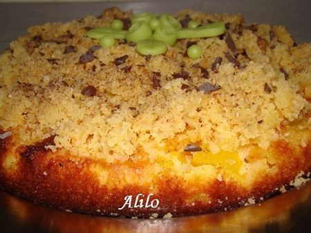 Upsidedown aux nectarines et son crumble - Les Gâteaux Magiques d'Alilo