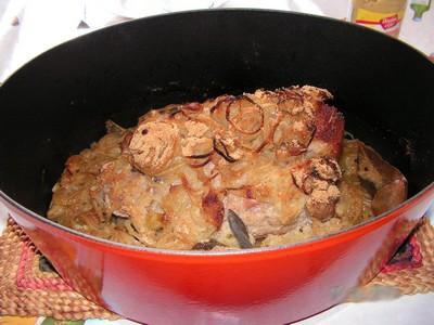 Rôti de porc accompagné d'une purée pomme de terre et celeri-rave - Photo par kekeli