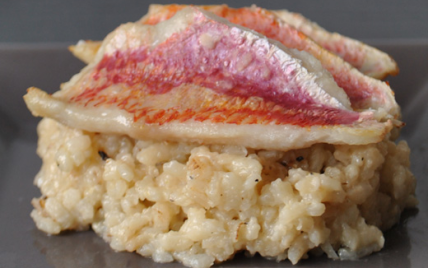 Filets de rougets au four sur risotto au parmesan - Photo par popottedepop