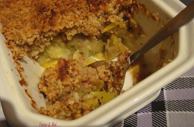 Crumble de poireaux aux noix & fleur de sel - Photo par Epices & Moi