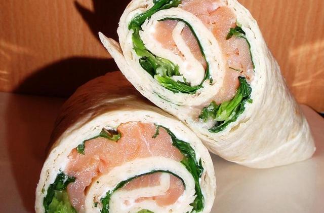 Wraps chèvre et saumon - Photo par La cuillère aux mille délices