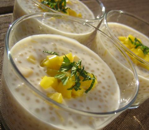 Perles du Japon au lait de coco et mangue - Photo par ca croustille