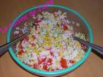 Salade de riz au surimi rapide - coralibg