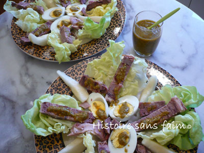Salade de bœuf et Williams en pesto rouge - pascaloHI