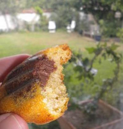 Madeleine régressives à la pâte à tartiner - Photo par La petite cuisine de Sabine