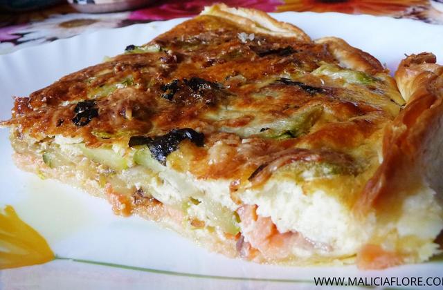 Quiche au saumon et courgettes - Photo par MaliciaFlore