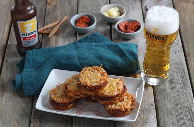 Mini-croques basques au chorizo et concassé de poivrons - Photo par Silvia Santucci