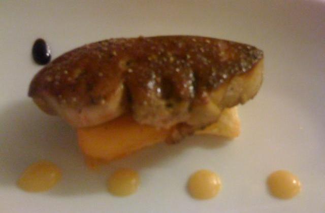 Croustillant de kaki, foie gras et son condiment kaki - iivonf