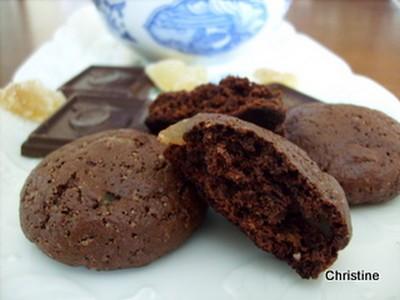Cookies Moelleux Choco-Gingembre - christitine
