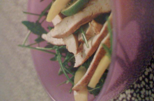 Salade de dinde grillée à la mangue - le fous du fourneau