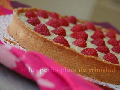Tarte gourmande chocolat blanc et framboises - Photo par 750g