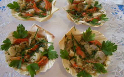 Coquilles saint-jacques en salade - Photo par findv