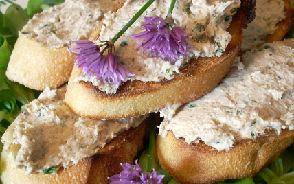 Toasts aux rillettes de sardines - Photo par La soupe à la citrouille