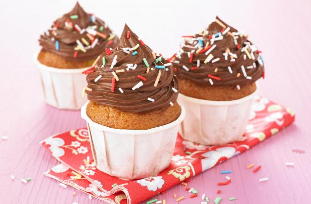 Cupcake vanille et son topping au chocolat - Soy