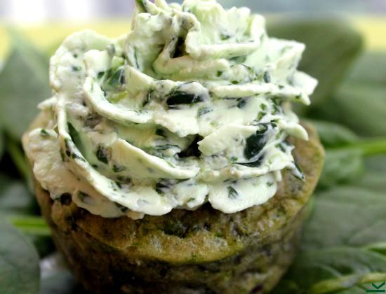 Cupcake aux épinards et Philadelphia aux herbes - Photo par rose and cook