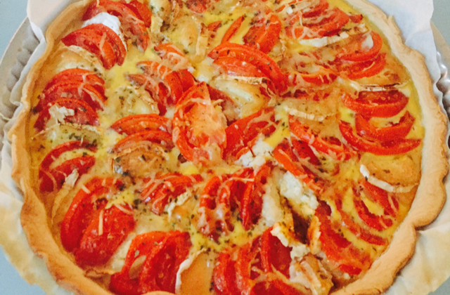 Tarte à la tomate et au chèvre - Photo par aurore06