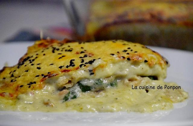 Galette gratinée aux champignons et lardons - Photo par Ponpon