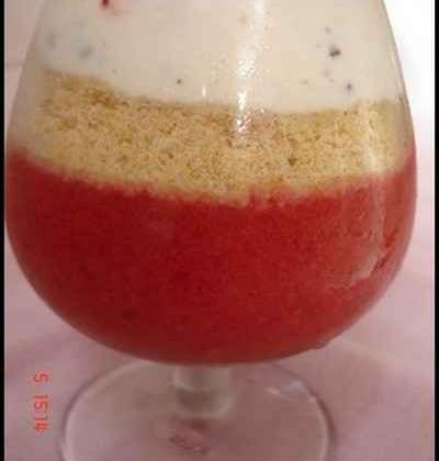 Verrine d'amande et Framboise - Photo par rochda