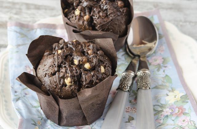 Muffins chocolat noisettes - Photo par 750g