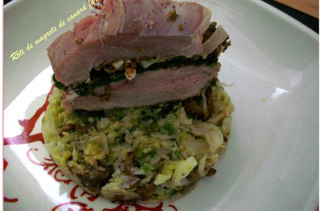 Rôti de magrets de canard farci - Annick