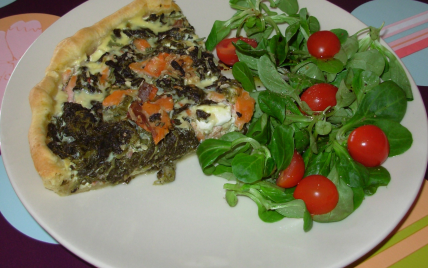 Tarte au saumon, à la feta et aux épinards - Photo par paulinc7