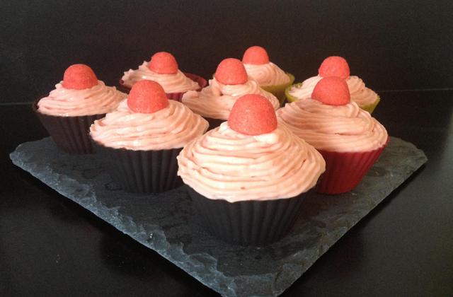 Cupcakes fraises Tagada - Photo par maellou