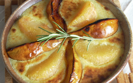 Gratin sucré au pamplemousse, aux poires et au romarin - Photo par La soupe à la citrouille