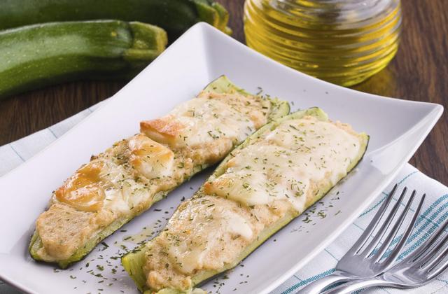 Courgettes farcies au saumon et Chavroux - Photo par 750g