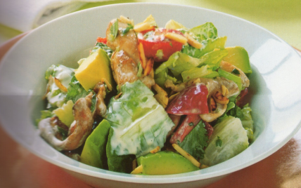 Salade chaude de poulet à la coriande - Photo par mopskn