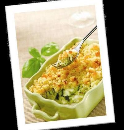 Crumble gourmand courgettes et chèvre - Photo par Tipiak