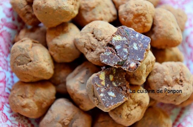 Truffe au chocolat et aux pépites d'abricot - Photo par Ponpon