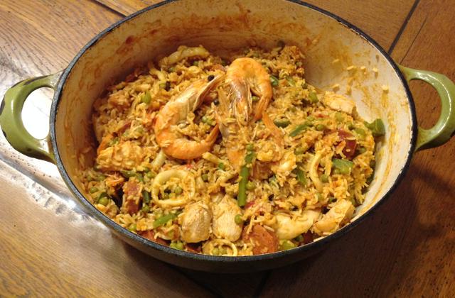 Paella poulet et poisson - claudievO