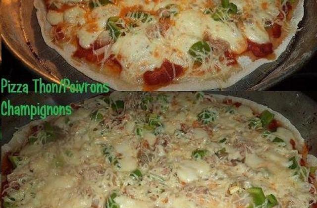 Pizza Thon/Poivrons/Champignons - Photo par soumiaFP