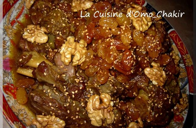 'Mrouzia' Tajine d'agneau aux raisins secs et ras el hanout - Photo par Omo_Chakir