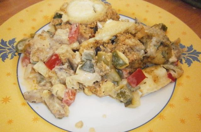 Crumble de petits légumes au chèvre - Photo par delicesdunenovice