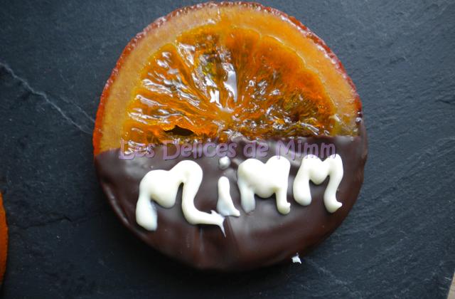 Tranches d"oranges confites au chocolat - Photo par mimm10
